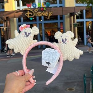 NEW Disney Parks  Mickey And Minnie Ghost Ears Mickey Ears Headband Halloween